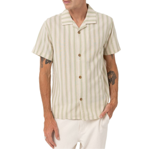 Rhythm Vacation Short-Sleeve Shirt Men's 2023 in Khaki size X-Small | Cotton