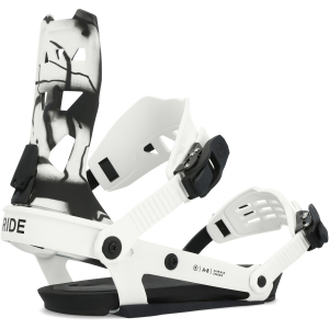 Ride A-8 Snowboard Bindings 2024 in White size Large | Nylon/Aluminum