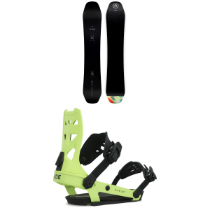 Image of Ride Deep Fake Snowboard 2024 - 151 Package (151 cm) + M Mens in Black size 151/M | Nylon/Aluminum