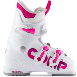 Image of Kid's Rossignol Comp J3 Ski BootsKids' 2025 in White size 19.5 | Aluminum