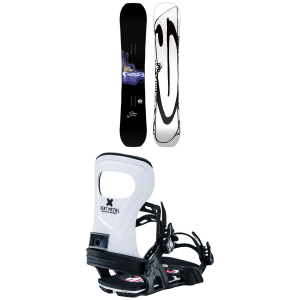 Image of GNU Money C2E Snowboard 2024 - 159 Package (159 cm) + S Mens | Aluminum in Black size 159/S | Aluminum/Polyester