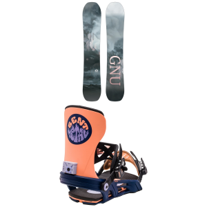 Women's GNU Frosting C2 Snowboard 2024 - 146 Package (146 cm) + M Womens | Aluminum in Black size 146/M | Aluminum/Polyester