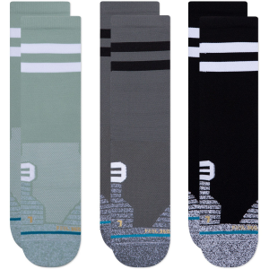 Image of Stance Franchise Crew 3-Pack Socks 2023 in Black size Medium | Nylon/Cotton/Elastane