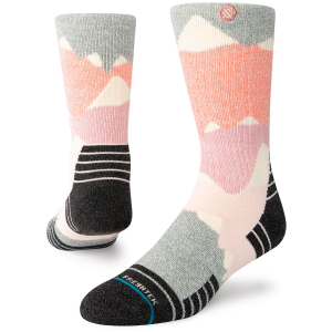 Image of Stance Mountaineer Socks Unisex 2023 Pink in Teal size Medium