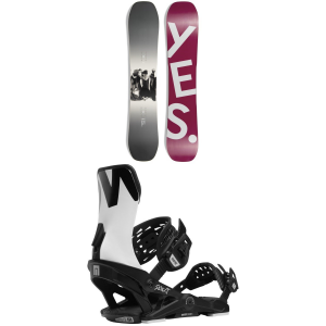 Image of Yes. All-In Snowboard 2024 - 155W Package (155W cm) + M Mens in Black size 155W/M | Nylon