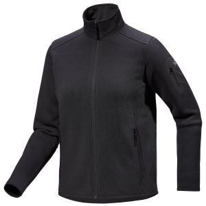 Image of Women's Arc'teryx Covert Cardigan 2024 in Black size Medium | Wool/Polyester