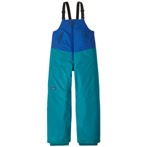 Image of Kid's Patagonia Powder Town Bibs 2024 in Blue size X-Large | Polyester