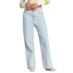 Women's RVCA Coco Denim Pants 2023 Bleach Wash size 27" | Cotton/Denim