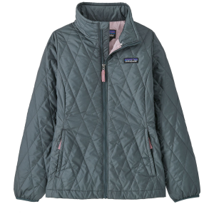 Image of Kid's Patagonia Nano Puff Diamond Quilt Jacket 2024 in Blue size X-Large | Polyester