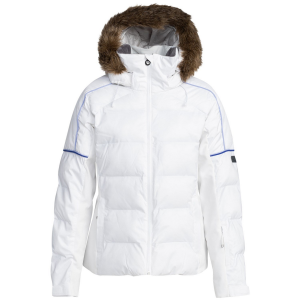 Women's Roxy Snowblizzard Jacket 2024 in White size Medium | Elastane/Polyester