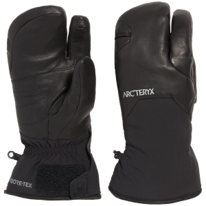 Image of Arc'teryx Sabre Index Mittens 2025 in Khaki size Large | Leather