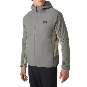 Image of Helly Hansen Odin LT Stretch Hood 2.0 Insulator Midlayer Men's 2024 in Gray size 2X-Large | Elastane/Polyester