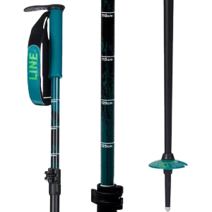 Line Skis Paintbrush Adjustable Ski Poles 2024 in Green size 40-52 | Aluminum