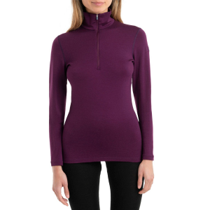 Women's Icebreaker 260 Tech Long Sleeve Half Zip Top 2024 in Purple size X-Large | Wool