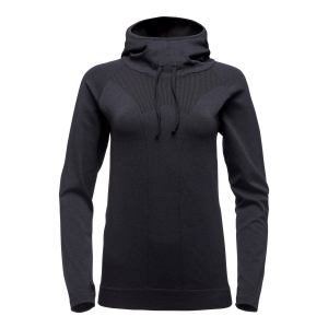 Image of Women's Black Diamond Crux Hoodie 2024 Gray size Medium | Nylon/Elastane/Polyester