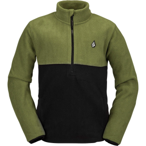 Image of Kid's Volcom Polar Fleece Pullover 2024 in Green size Small | Lycra/Polyester