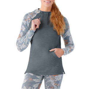 Image of Women's Smartwool Thermal Drape Neck Hoodie 2024 in Gray size X-Small