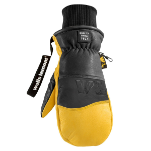 Image of Wells Lamont Spring Mittens 2024 in Yellow size X-Small | Leather/Polyester