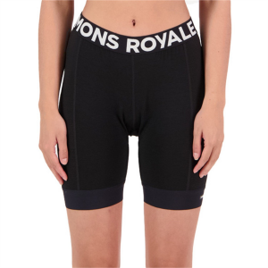 Image of Women's MONS ROYALE Epic Bike Liner Shorts 2025 in Black size Small | Nylon/Wool/Elastane