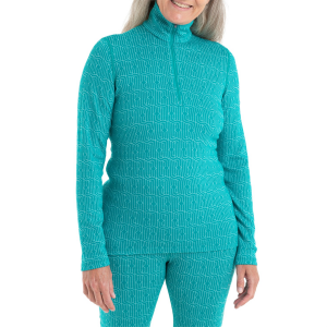 Image of Women's Icebreaker 260 Vertex Long-Sleeve Half Zip Top 2024 in Green size Small | Wool