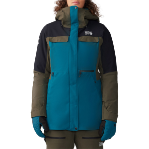 Image of Women's Mountain Hardwear Powder Maven(TM) Parka Jacket 2024 in Blue size Medium | Polyester