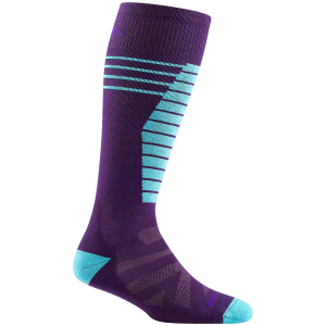 Image of Kid's Darn Tough Edge Midweight OTC Socks 2025 in Purple size Medium | Wool