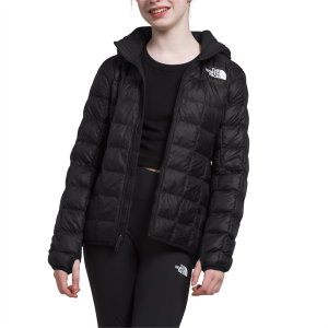 Image of Kid's The North Face ThermoBall(TM) Hooded Jacket Girls' 2024 in Black size X-Small | Nylon/Polyester