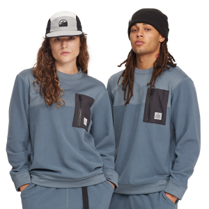 evo Fleece Crew Sweatshirt Unisex 2023 in Black size Small | Spandex/Polyester