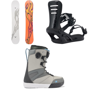 K2 Gateway Pop Snowboard 2024 - 153 Package (153 cm) + L Mens in Black size 153/L | Nylon/Neoprene