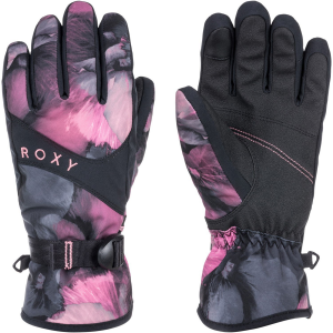 Women's Roxy Jetty Gloves 2024 in Black size Medium | Leather/Polyester