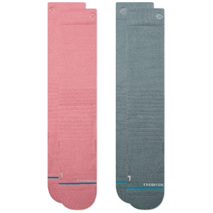 Image of Stance Mellowed 2-Pack Snow Socks 2024 in Pink size Medium | Nylon/Elastane/Polyester