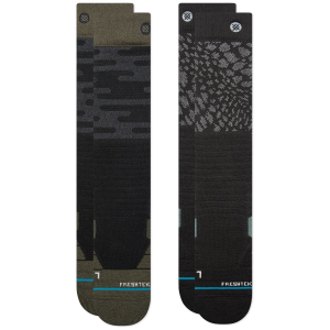 Image of Stance Diamond 2-Pack Snow Socks 2024 in Black size Medium | Polyester