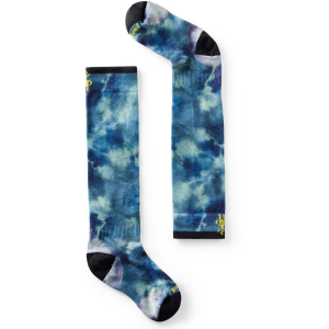 Image of Kid's Smartwool Zero Cushion Tie-Dye OTC Socks 2025 in Purple size X-Large | Nylon/Wool/Elastane