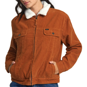Women's RVCA Tapped Jacket 2023 Orange size Medium | Cotton