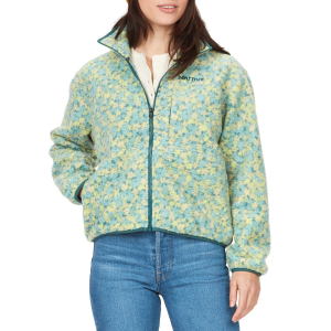 Women's Marmot Aros Printed Fleece Jacket 2024 Blue size Medium | Polyester
