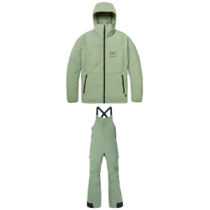 Image of Women's Burton AK Helium Hooded Stretch Jacket 2024 - XS Package (XS) + S Shell in Green size X-Small/Small | Nylon