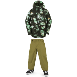 Image of Volcom L Insulated GORE-TEX Jacket Men's 2024 - XS Green Package (XS) + X-Large Shell in Orange size Xs/Xl | Polyester