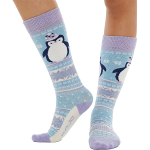 Kid's Rojo Outerwear Perry Penguin Socks Girls' 2025 in Blue size 13-3 | Nylon/Acrylic/Wool