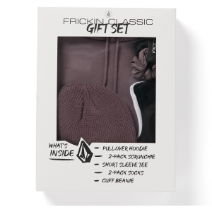 Women's Volcom Frickin Classic Gift Set Hoodie 2023 Purple size Medium | Cotton/Polyester