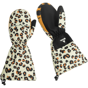 Kid's WeeDo Funwear CHEETAHDO Leoprint Mittens 2024 in Brown size X-Small | Leather/Polyester