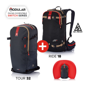 Image of Arva Switch Ride 18 & Tour 32 Airbag Backpack Bundle 2025 | Polyester