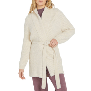 Women's Volcom Lil Cozy Wrap Cardigan Sweater 2023 White size Medium/Large | Polyester