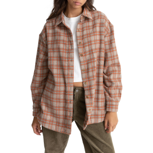 Women's Rhythm Oversized Shirt 2023 in Orange size Medium | Wool/Polyester