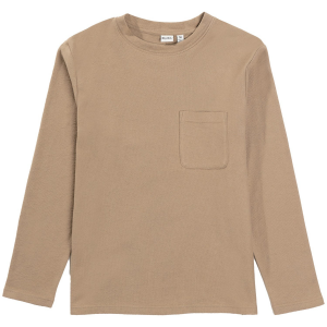 Image of Rhythm Vintage Textured Long-Sleeve T-Shirt Men's 2023 Khaki size Small | Cotton