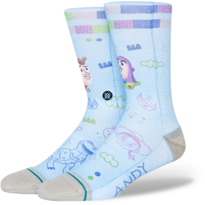 Image of Stance Toy Story by R Bubnis Socks 2023 in Blue size Medium | Nylon/Cotton/Elastane