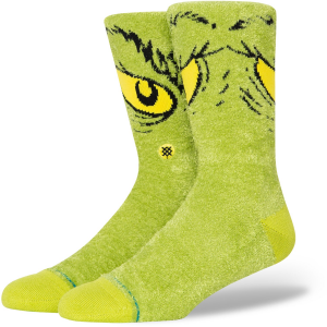 Image of Stance Da Da DaGrinch Socks 2024 in Green size Medium | Nylon/Cotton/Elastane