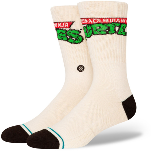 Image of Stance Turtles Socks 2023 in Khaki size Medium | Nylon/Cotton/Elastane