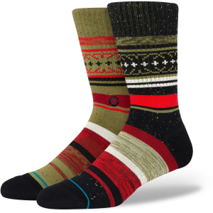 Stance Merry Merry Socks 2023 in Red size Large | Nylon/Cotton/Elastane
