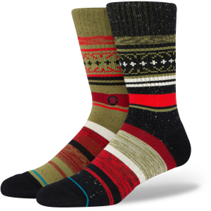 Image of Stance Merry Merry Socks 2023 in Red size Large | Nylon/Cotton/Elastane