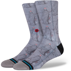 Image of Stance Happy Holideath Socks 2023 in Grey size Medium | Nylon/Cotton/Elastane